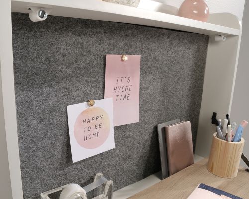 Avon Space Saving Wall Desk White with Sky Oak Finish - 5423547