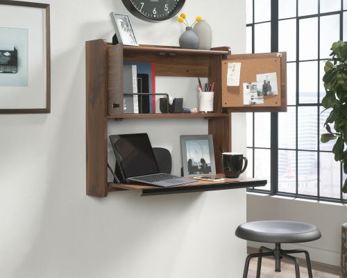 Hampstead Park Space Saving Wall Desk Walnut - 5423704  12865TK