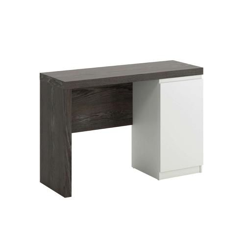 Teknik Office Hudson Chunky Desk in Charcoal Ash and Pearl Oak Accents, stylish with storage