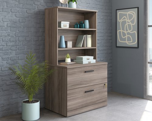 Affiliate Hutch for Storage Unit W900 x D368 x H915mm Hudson Elm Finish - 5427430 25857TK Buy online at Office 5Star or contact us Tel 01594 810081 for assistance