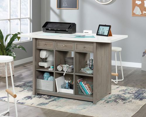 Teknik Craft Work Table/Island W1524 x D762 x H914mm Mystic Oak White Finish - 5427456 29329TK Buy online at Office 5Star or contact us Tel 01594 810081 for assistance