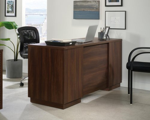 Teknik Office Elstree Credenza Desk  in Spiced Mahogany