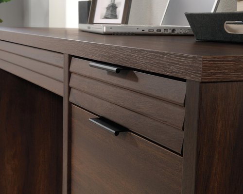 Teknik Office Elstree Credenza Desk  in Spiced Mahogany