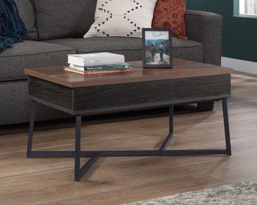 Teknik Office Canyon Lane Lift-Up Coffee / Work Table Brew Oak effect durable 1in thick lift up top hidden storage and 360 degree all round finish