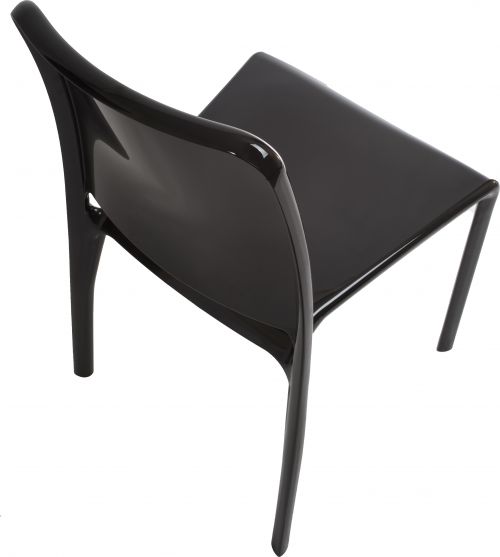 Teknik Office Clarity Black Stackable Polycarbonate Chair Sold In Packs Of 4