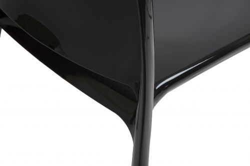 Teknik Office Clarity Black Stackable Polycarbonate Chair Sold In Packs Of 4 | 6908BLK | Teknik