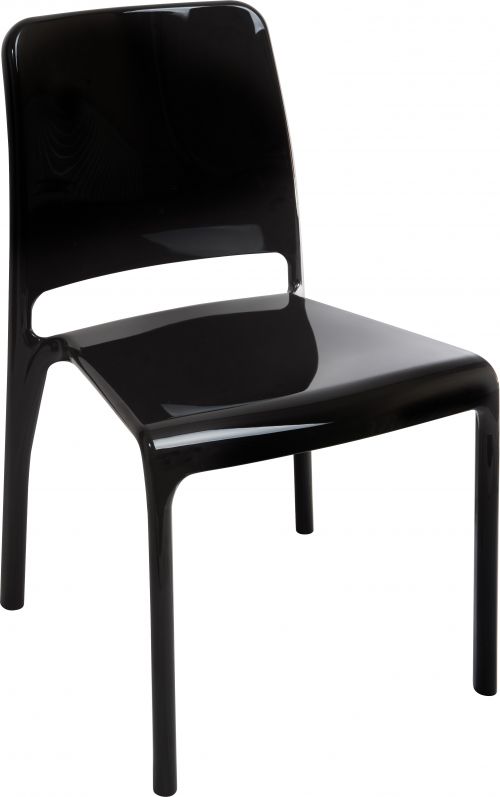 Teknik 6908BLK Clarity stackable Black Chairs (Pack of 4)