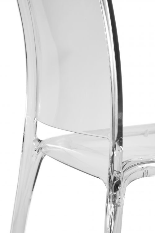Teknik Office Clarity Clear Stackable Translucent Polycarbonate Chair Sold In Packs Of 4 | 6908TR | Teknik