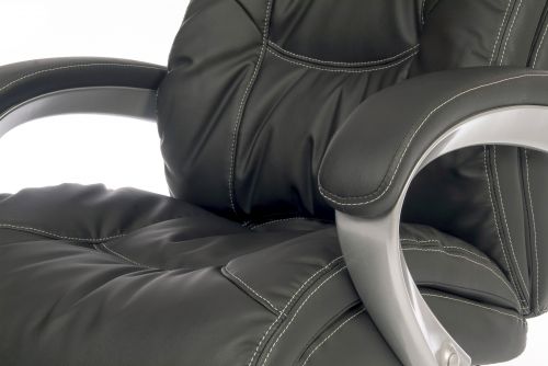 Siesta Luxury Leather Faced Executive Office Chair Black - 6916 Teknik