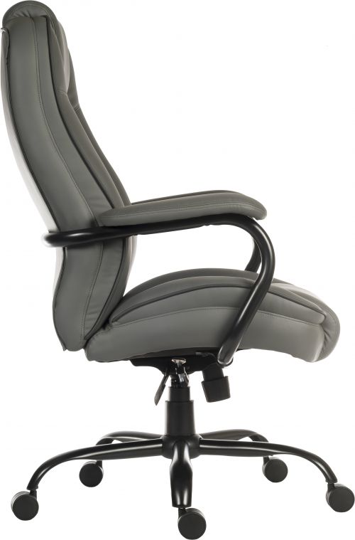 Teknik Office Goliath Duo Heavy Duty, Grey Leather Executive Office Chair
