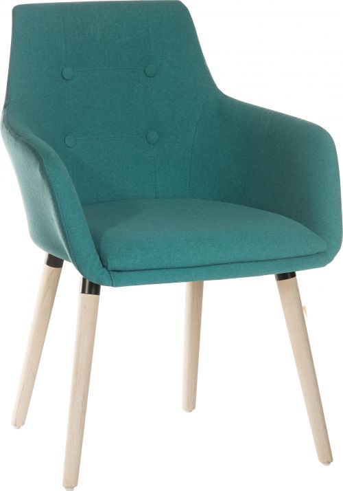 Contemporary 4 Legged Upholstered Reception Chair Jade (Pack 2) - 6929JADE