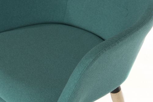 The Teknik Office 4 legged Reception Chair in soft brushed Jade fabric has made quite an impression on all that see it Feel free to view it for yourself and see what we mean. They are available in packs of 2 and are a perfect compliment for any reception or meet area. The modern oak coloured legs and the limited assembly required make this an ideal and stylish chair for any environment. These chairs are also available in Graphite, Yellow or Plum colours for even more decorative options in reception/meet areas.