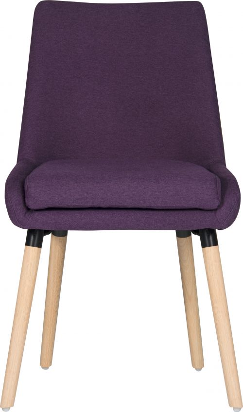 Contemporary Welcome Upholstered Reception Chair Plum (Pack 2) - 6946PLU