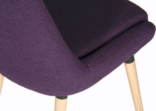 Contemporary Welcome Upholstered Reception Chair Plum (Pack 2) - 6946PLU Teknik
