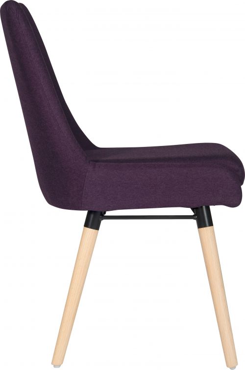 12487TK - Contemporary Welcome Upholstered Reception Chair Plum (Pack 2) - 6946PLU