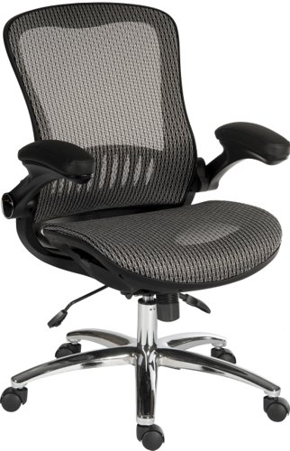 Teknik Harmony High Back Executive Mesh Office Chair With Height Adjustable Arms Grey - 6956GREY Teknik