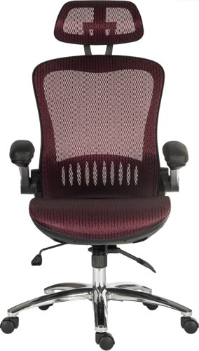 Teknik Harmony High Back Executive Mesh Office Chair With Height Adjustable Arms Red - 6956RED Office Chairs 29210TK