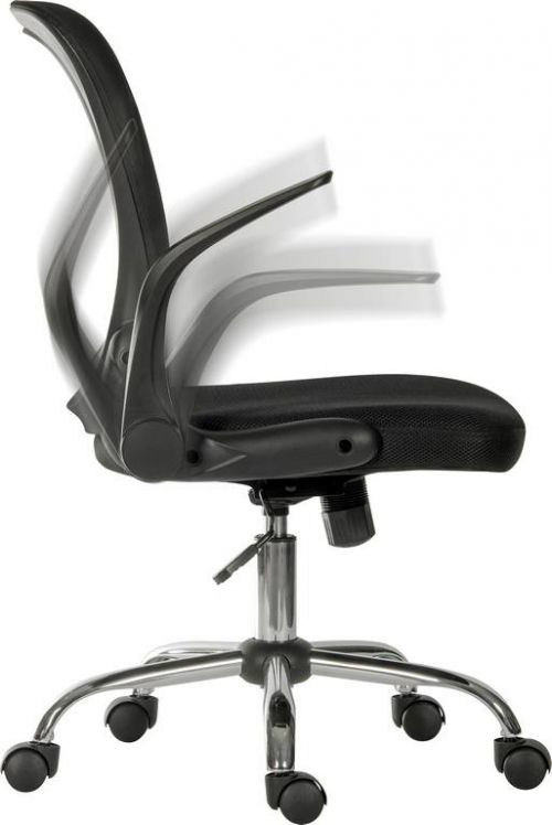 Flip Mesh Back Executive Office Chair with Flip Up Armrests Black - 6962BLK 12417TK Buy online at Office 5Star or contact us Tel 01594 810081 for assistance