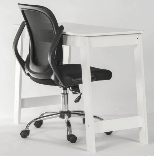 12417TK - Flip Mesh Back Executive Office Chair with Flip Up Armrests Black - 6962BLK