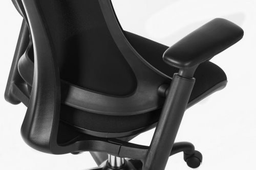 Rapport Mesh Back Executive Office Chair with Fabric Seat Black - 6964BLK Teknik