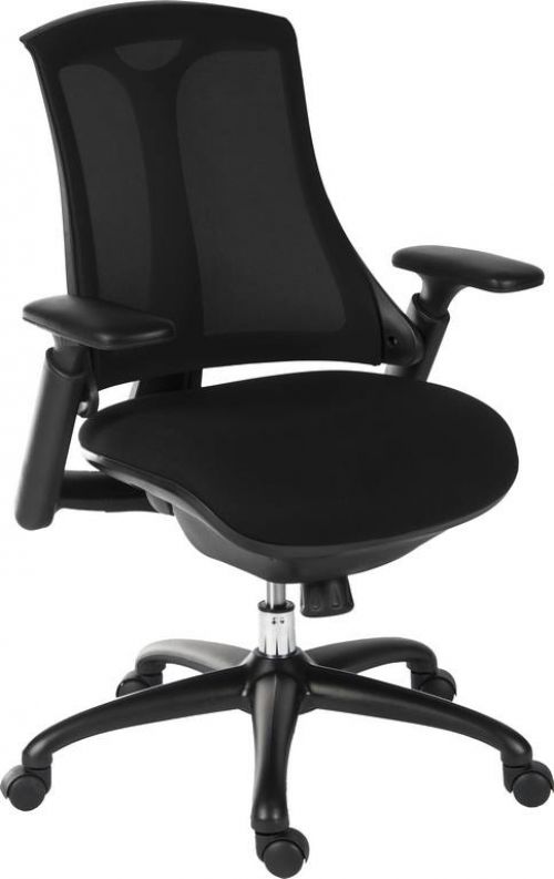 Rapport Mesh Back Executive Office Chair with Fabric Seat Black - 6964BLK