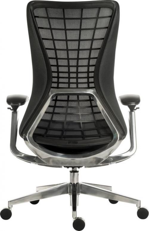 12389TK - Quantum Mesh Back Executive Chair Chair Black with Black Frame - 6966BLK