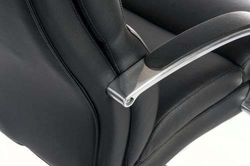 12375TK - Samson Heavy Duty Leather Look Executive Office Chair Black - 6968