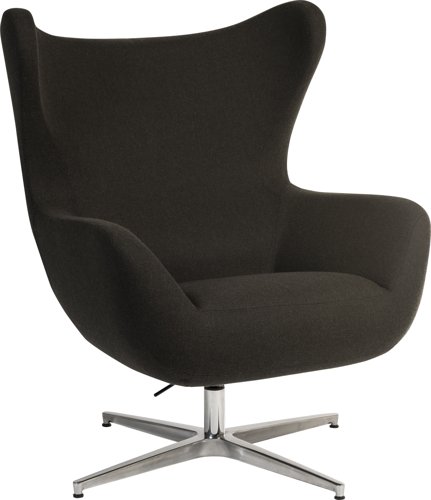Teknik Office Fjord Nest chair in Carbon with high curving back Mainline Plus fabric
