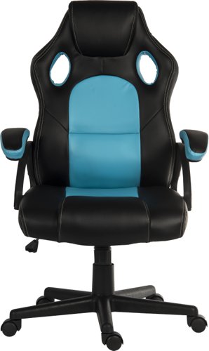 Teknik Kyoto Contemporary Gaming Chair With Fixed Arms Blue - 6995 29245TK Buy online at Office 5Star or contact us Tel 01594 810081 for assistance