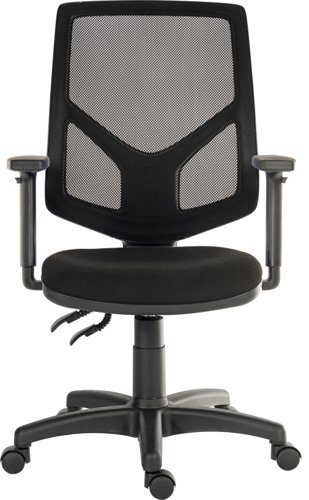 Teknik Office Vanguard Twin Lever Mesh Back Executive Task Operator Office Chair With Height Adjustable Arms Black - 6998/0280