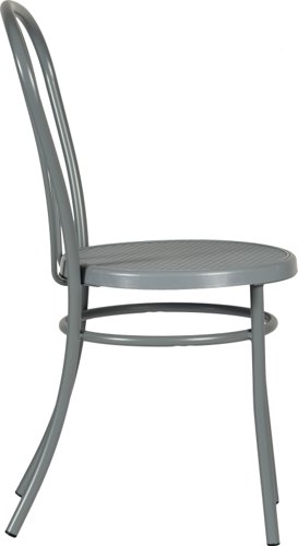 7000DOVE | The Teknik Office Urban Bistro Chair in Dove Grey with it's colourful seat, stylish painted metal frame and attractive bistro style backrest is the perfect addition, furnishing your breakout or cafe area with a subtle pop of colour and sophistication. They're suitable for personal or commercial use, making this a very versatile option. These chairs are available in singles or in packs of 4.