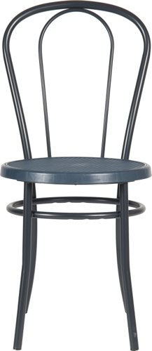 7000SLATE | The Teknik Office Urban Bistro Chair in Slate Blue with it's colourful seat, stylish painted metal frame and attractive bistro style backrest is the perfect addition, furnishing your breakout or cafe area with a subtle pop of colour and sophistication. They're suitable for personal or commercial use, making this a very versatile option. These chairs are available in singles or in packs of 4.