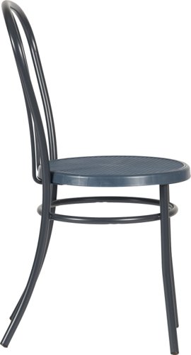 7000SLATE | The Teknik Office Urban Bistro Chair in Slate Blue with it's colourful seat, stylish painted metal frame and attractive bistro style backrest is the perfect addition, furnishing your breakout or cafe area with a subtle pop of colour and sophistication. They're suitable for personal or commercial use, making this a very versatile option. These chairs are available in singles or in packs of 4.