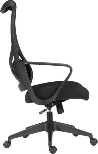 Teknik Contour Contemporary High Back Executive Mesh Office Chair With Fixed Arms Black - 7100
