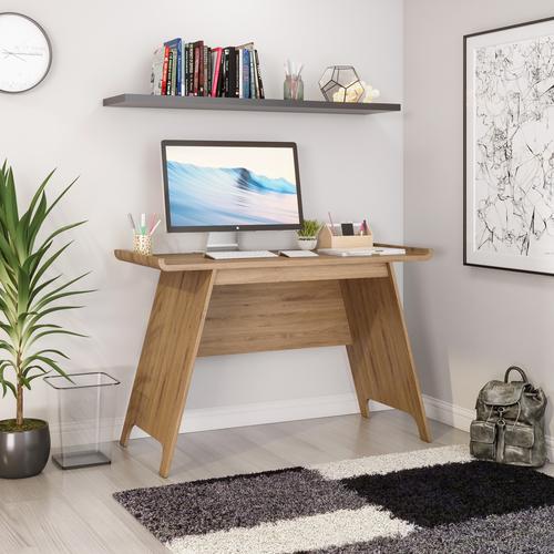 Towson Trestle Home Office Desk W1200 x D550 x H774mm Beaufort Oak - 7700001