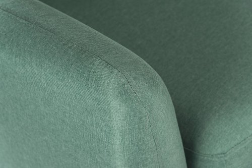The Teknik Office Skandi Armchair is an elegant and simply designed reception armchair upholstered with a beautiful ocean green fabric and smart wooden feet. It has a comfortable cushioned seat and a matching button tufted backrest, super for relaxing in while you wait. There is no assembly required, perfect for instant use in all receptions and waiting areas. There is also a matching two and three seater sofa available.