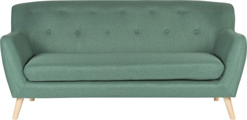 The Teknik Office Skandi 3 Seater Sofa is an elegant and simply designed reception armchair upholstered with a beautiful ocean green fabric and smart wooden feet. It has a comfortable long seat cushion which has ample space for up to three people and a matching button tufted backrest, super for relaxing in while you wait. There is no assembly required, perfect for instant use in all receptions and waiting areas. There is also a matching armchair and two seater sofa available.