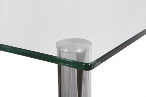 Teknik Office Crystal Tempered Glass Workstation with Solid Bottom Shelf | 8342806 | Teknik
