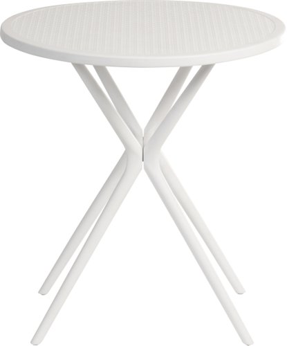 Teknik Office Skandi Multi Purpose Round Table in White with wipe clean top, beech legs and easy self assembly