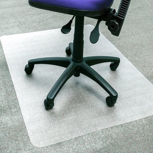 Teknik Office APET Chair Mat for Carpets, gripper backed compatible with under floor heating systems and 100% recyclable 900x1200mm