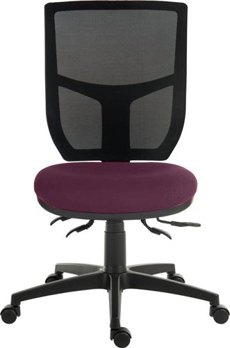Teknik Office Ergo Comfort Air Spectrum Executive Operator Chair Pump up Lumbar Support Certified for 24hr use Wine