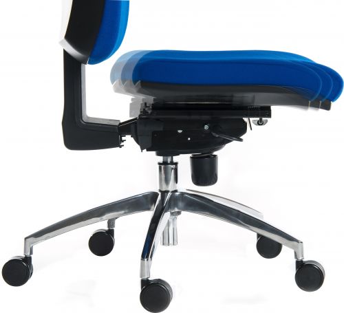Teknik 9700BL 2 LABELS REQUIRED R510 ErgoPlusHRBlu Chair and blk base