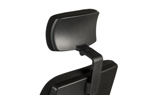 Teknik Office Ergo Plus Black Fabric 24 Hour Chair Headrest Standard Black Nylon Base Rated up to 24 Stone Optional Arm Rests | 9700BLK/R510 | Teknik