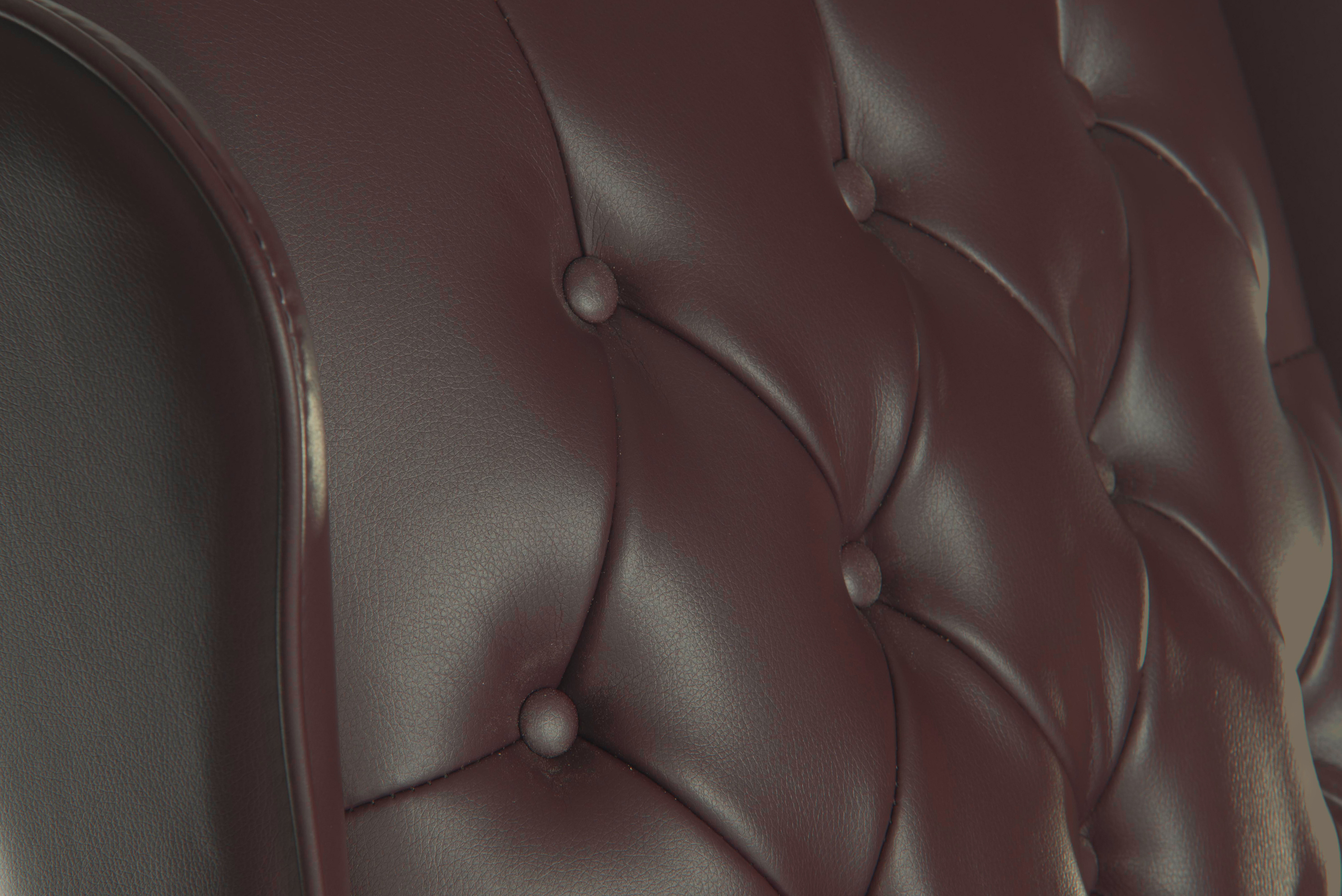 Teknik Office Chairman Burgundy Swivel Button Tufted Luxury Bonded Leather Executive Chair | B800BU | Teknik