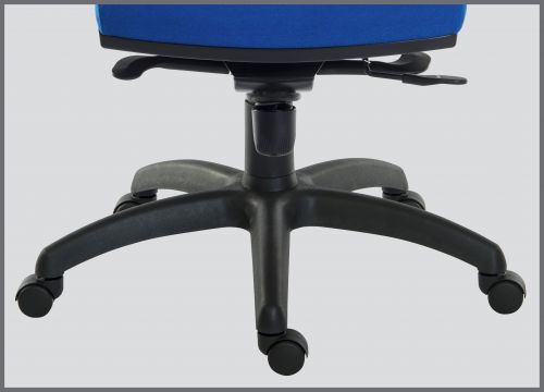 Teknik Office Ergo Plus Blue Fabric 24 Hour Operator Chair Standard Black Nylon Base Rated up to 24 Stone Optional Arm Rests