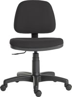 Teknik Office Ergo Blaster Black Fabric Operator Chair Medium Sized Backrest Accepts Optional Arm Rests