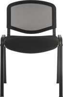 Teknik Office Conference Mesh Backrest Black. Fabric Stackable Fully Assembled Chair with padded seat and aerated backrest.