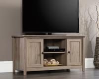 Teknik Office Barrister Home Low TV Stand in Salt Oak Finish with space for a 47â€ TV Adjustable centre shelf and adjustable shelves behind two doors