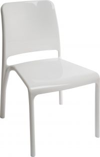 Teknik 6908WHI Clarity stackable White Chairs Pack of 4