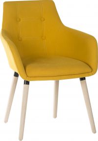 Teknik 6929 4 Legged Yellow Reception Chair (Pack of 2)